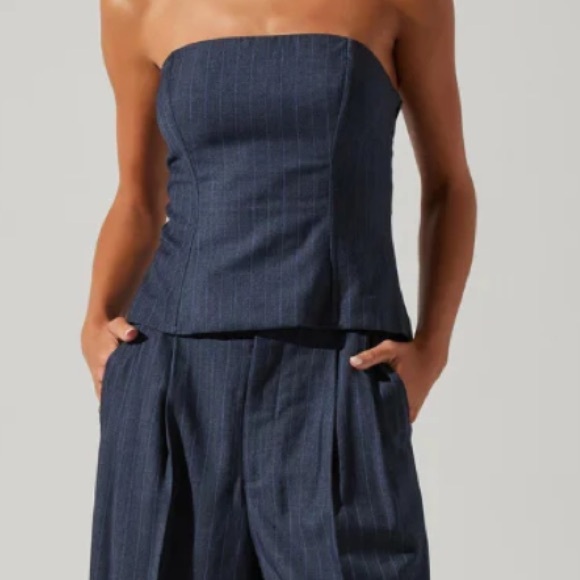 Astr - KALANI PINSTRIPE TUBE TOP xs EUC - Picture 7 of 7